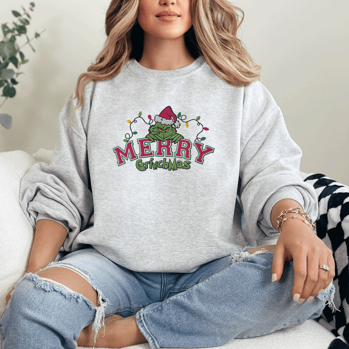 EMBROIDERED) Grinchmas Sweatshirt