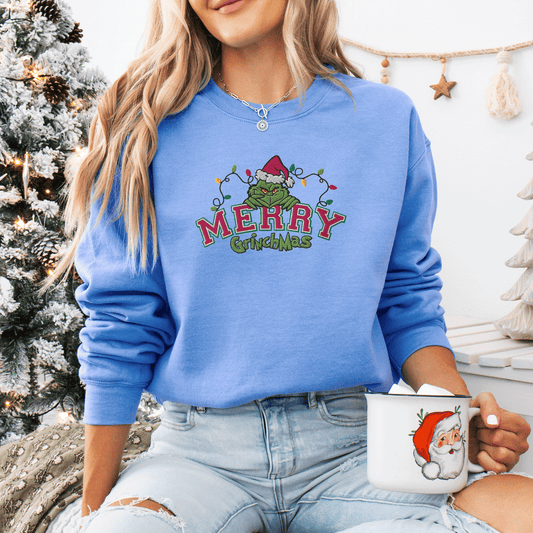 EMBROIDERED) Grinchmas Sweatshirt