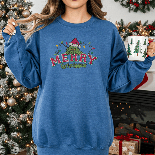 EMBROIDERED) Grinchmas Sweatshirt
